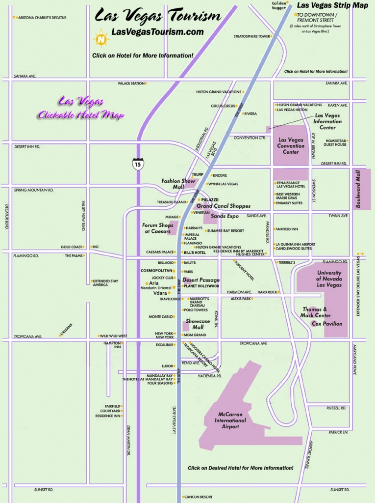Las Vegas Map, Official Site - Las Vegas Strip Map - Printable Map Of Vegas Strip