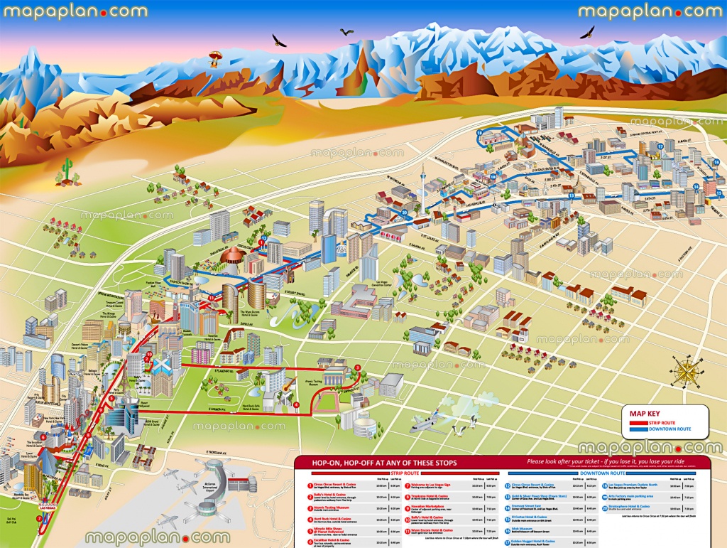 Las Vegas Maps - Top Tourist Attractions - Free, Printable City - Map Of Las Vegas Strip 2014 Printable