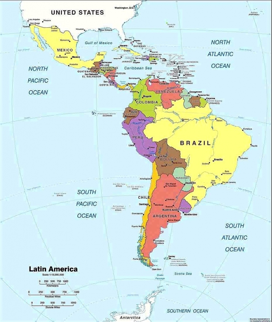 Latin America Map Printable Spanish Speaking Countries And Their - Printable Map Of Spanish Speaking Countries