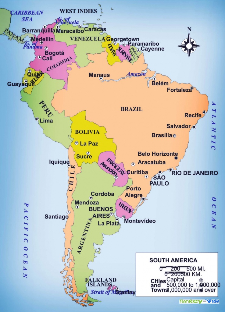 Latin America Map Study Latin America City Map - Printable Map Of South America With Countries