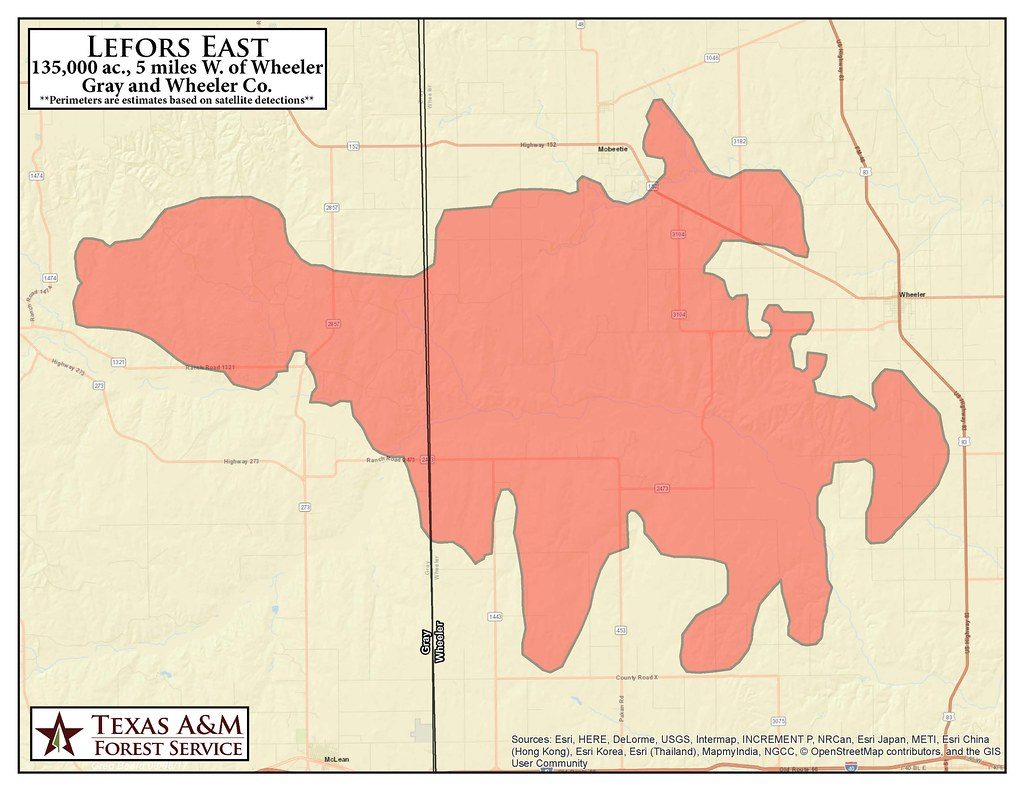 Lefors East Fire Map Texas Aandm Forest Service Flickr Texas