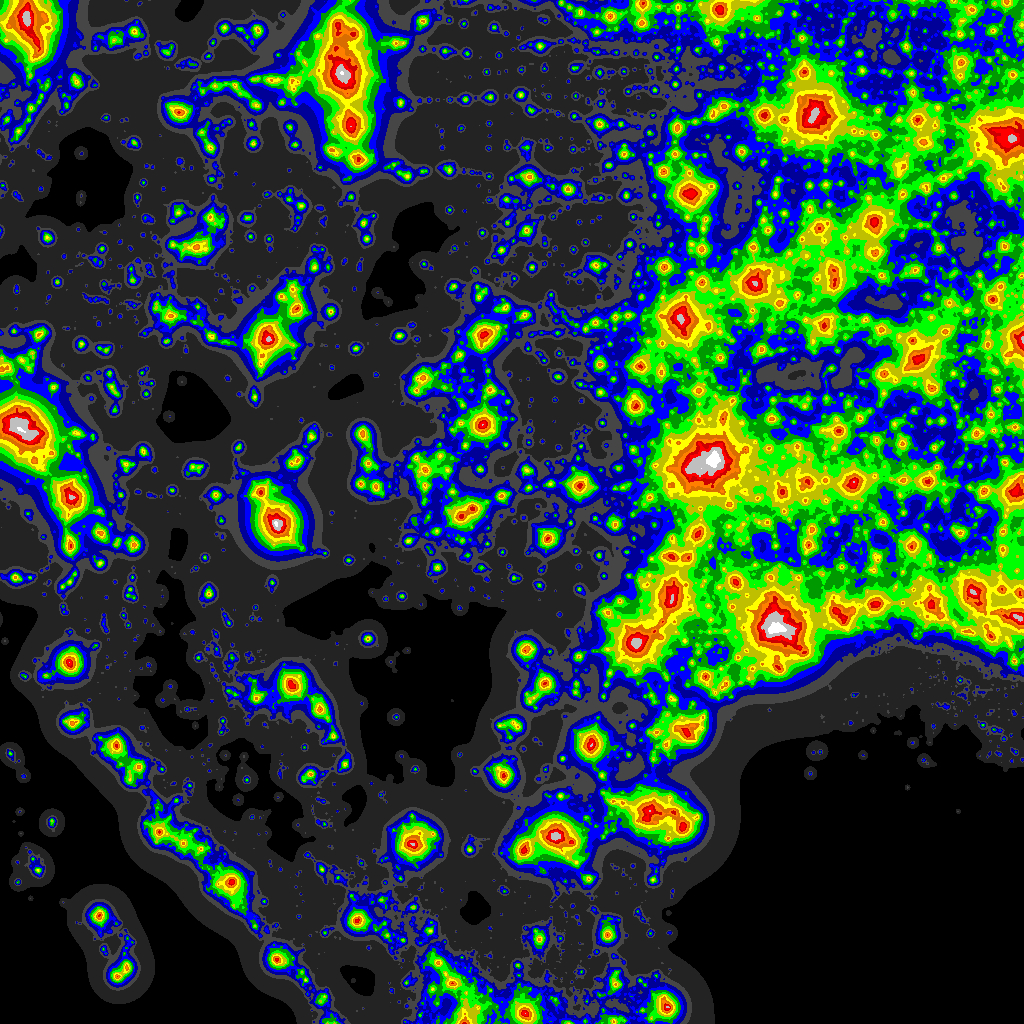 Light Pollution Map - Darksitefinder - Light Pollution Map Florida