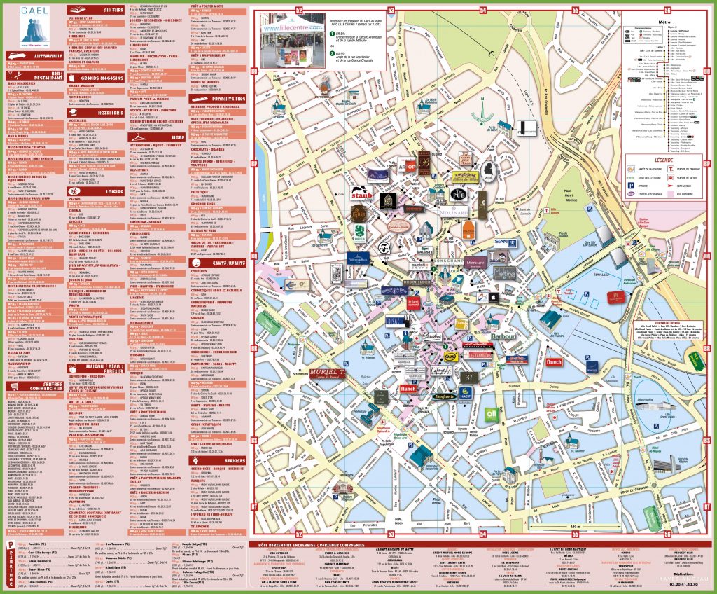 Lille Shopping Map - Printable Map Of Lille City Centre | Printable Maps