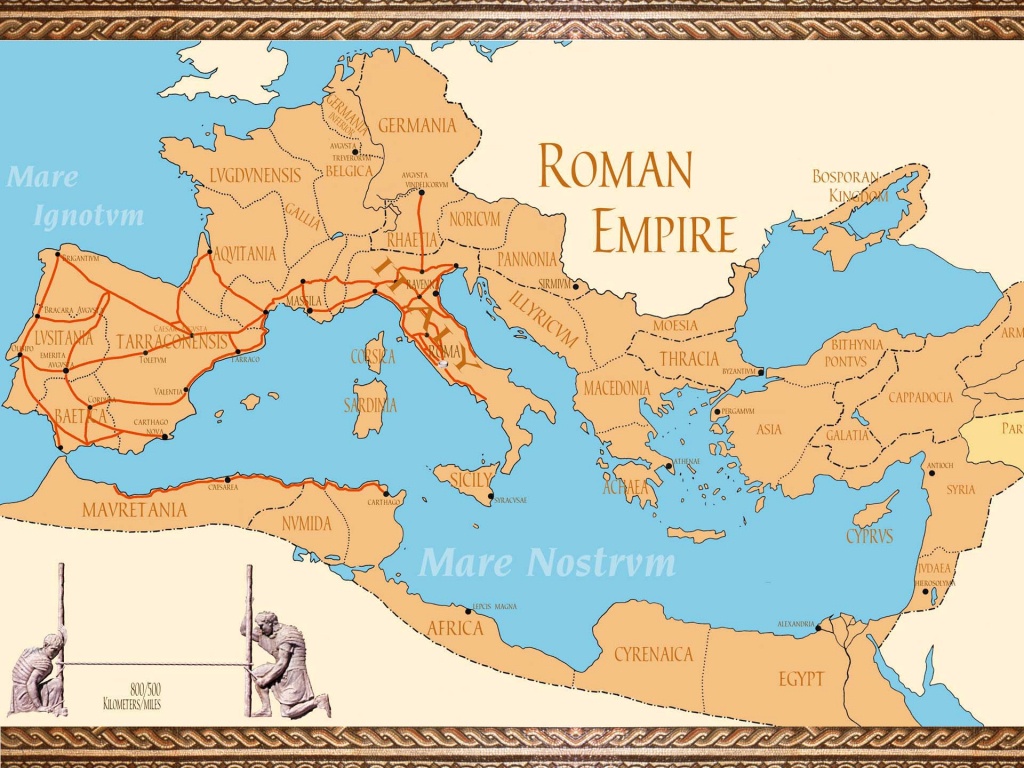 Link Library - Roman Empire Map For Kids Printable Map