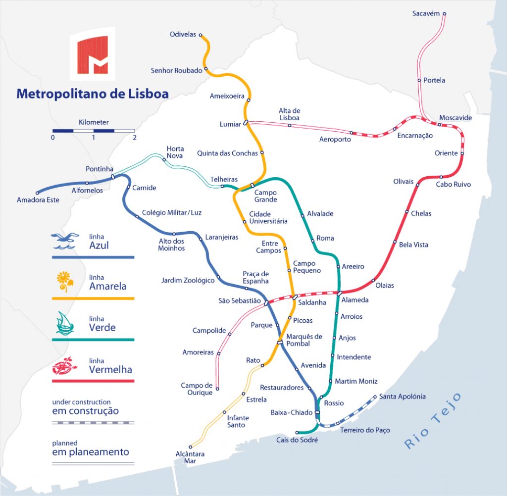 Lisbon Metro Map Printable