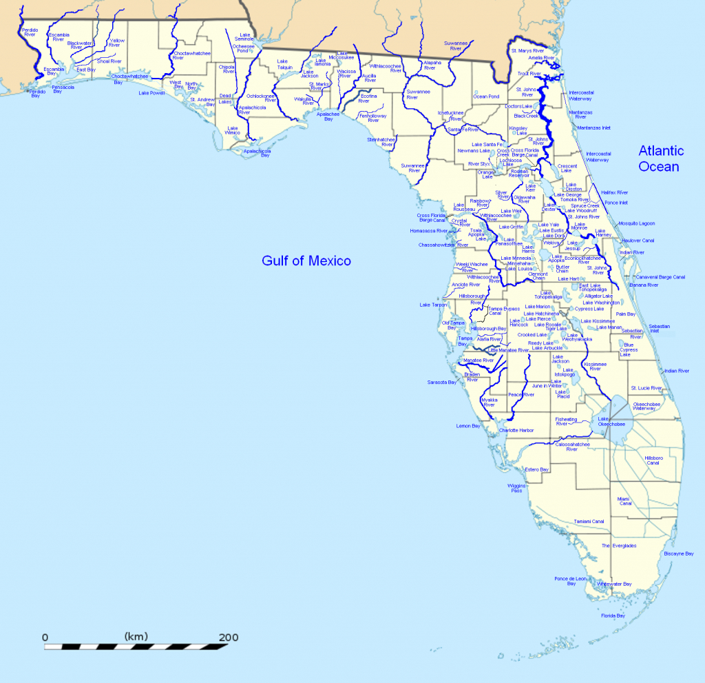 List Of Outstanding Florida Waters - Wikipedia - Florida Ocean Map