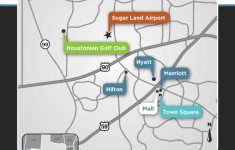 Local Area Map | Sugar Land Regional Airport - Sugar Land Texas Map