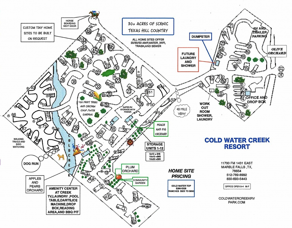 Location And Rv Park Map - Coldwater Creek Rv Park - South Texas Rv Parks Map