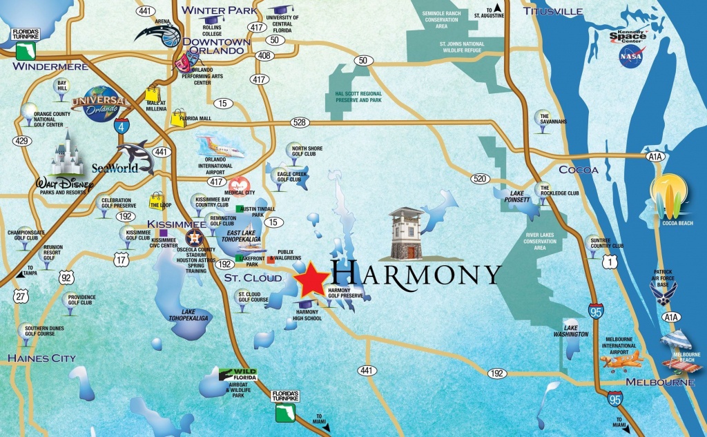 Location - Harmony, Fl - Harmony Florida Map