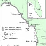 Location Map Of Florida Big Bend Marsh Coast On The Gulf Of Mexico   Florida Gulf Coastline Map