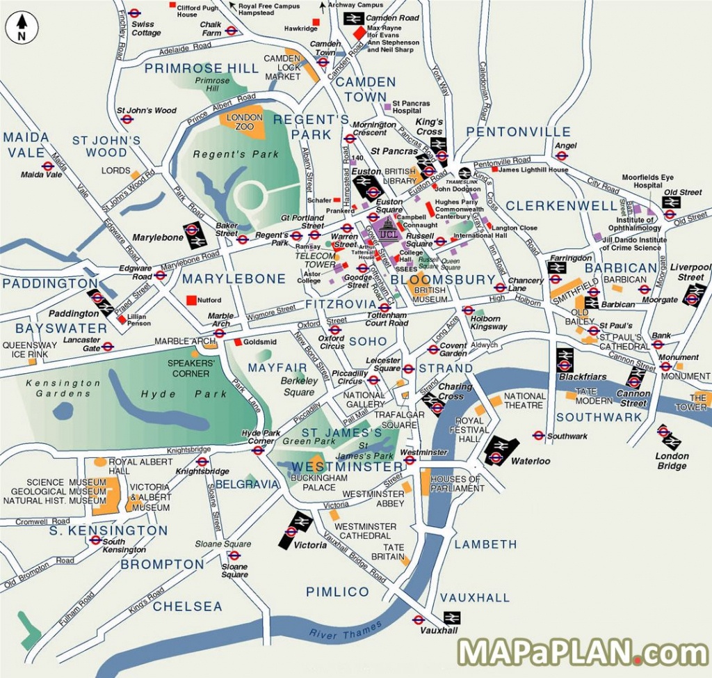 London Maps - Popular Destination Spots Free Printable Top Tourist - Printable Tourist Map Of London Attractions