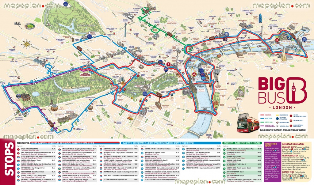 London Maps - Top Tourist Attractions - Free, Printable City Street - Printable Map Of London With Attractions