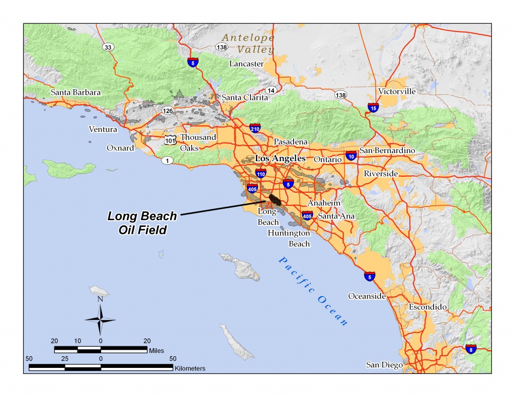 Long Beach Oil Field - Wikipedia - Long Beach California Map