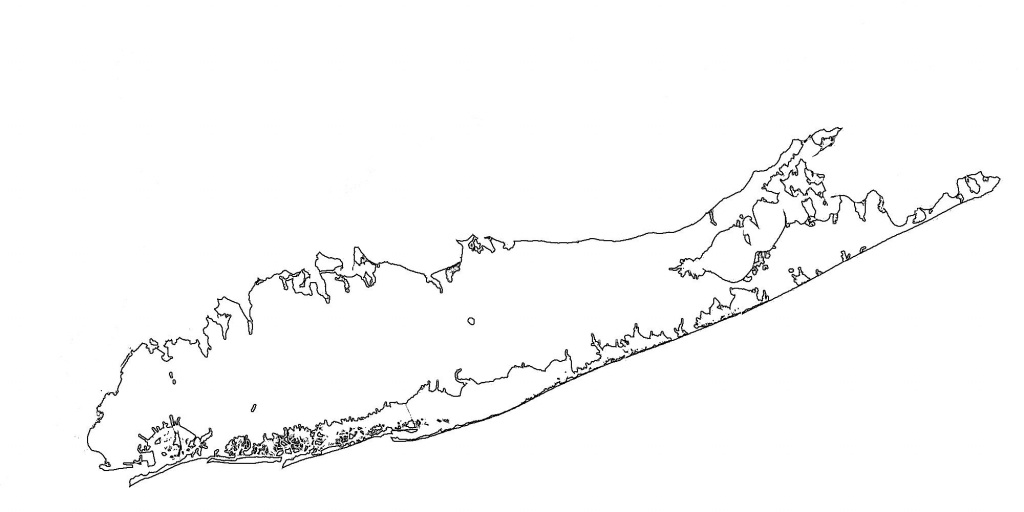 Long Island Blank Map - Map Of Long Island Blank (New York - Usa) - Printable Map Of Long Island Ny
