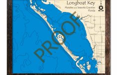 Longboat Key, Fl Nautical Wood Maps - Longboat Key Florida Map