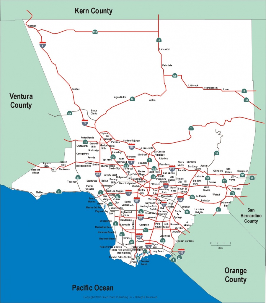 Los Angeles Highway Map - Los Angeles Highways Map (California - Usa) - Van Nuys California Map