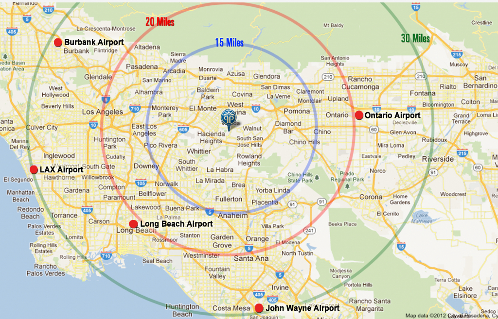 Los Angeles Resorts | Area Map | Pacific Palms Resort - Map Of Los Angeles California Area