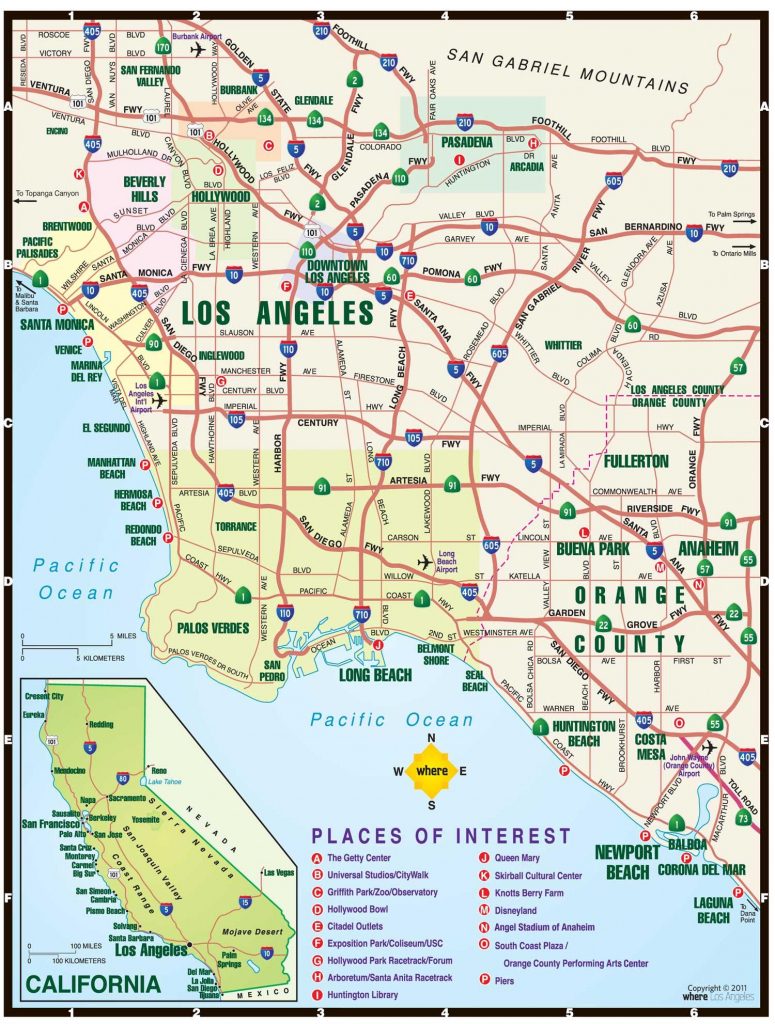 Los Angeles Toll Roads Map - Map Of Los Angeles Toll Roads - California ...