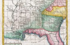 Louisiana, Florida And Carolina Map Poster, Canvas, Print - Florida Map Poster