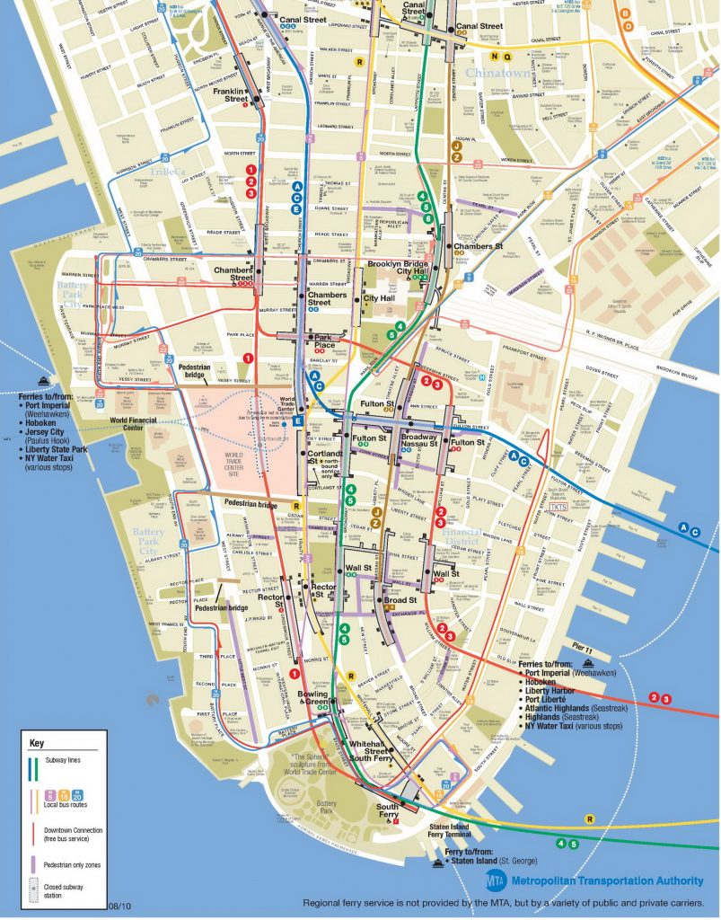 Lower Manhattan Map - Go! Nyc Tourism Guide - Printable Map Manhattan ...