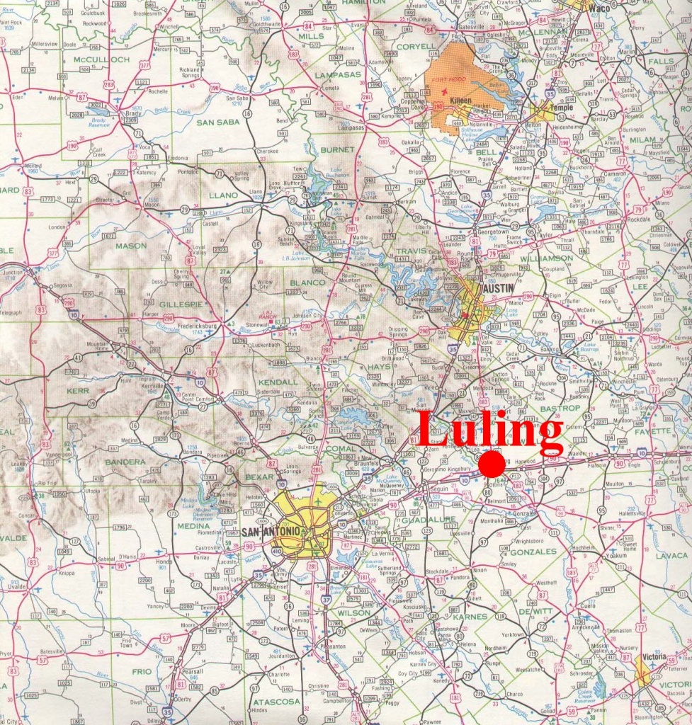 Luling, Texas - Luling Texas Map
