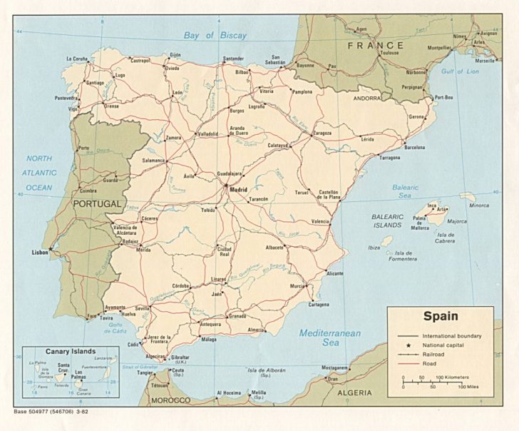 Printable Map Of Spain Pdf