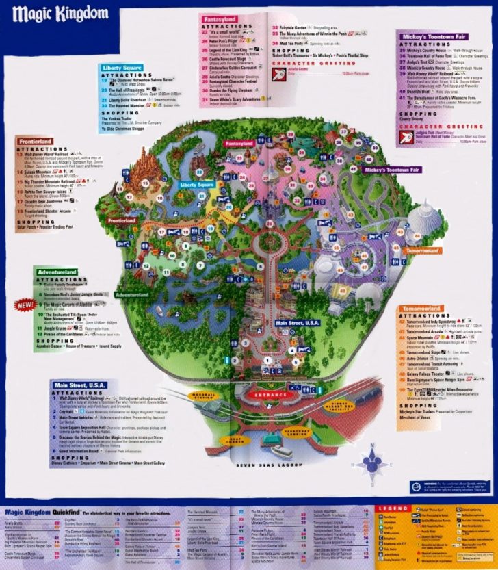 disney world orlando magic kingdom map 2017