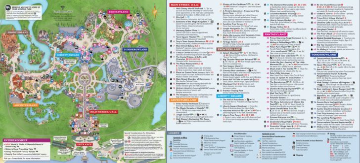 walt disney world magic kingdom printable map