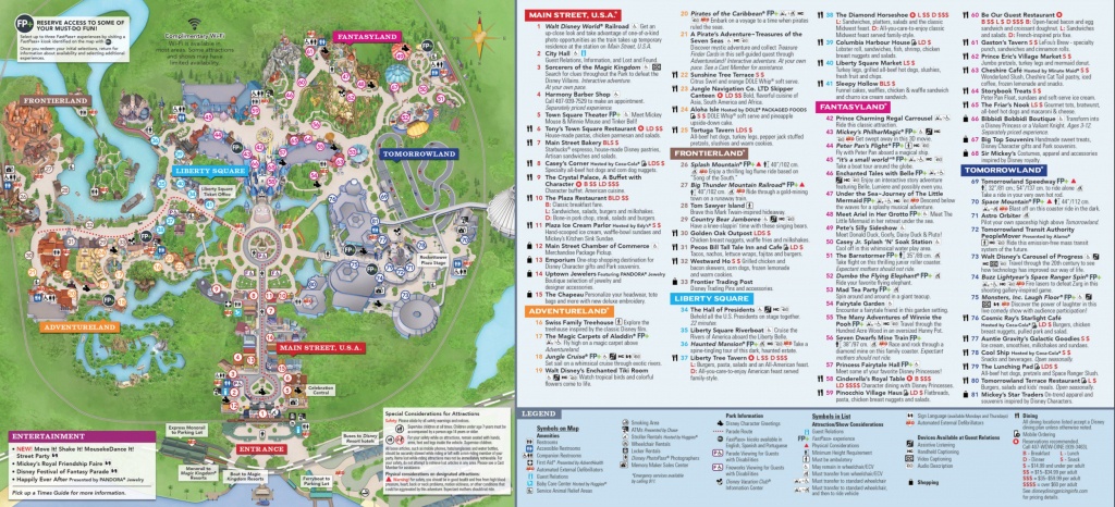 Magic Kingdom Park Map - Walt Disney World - Walt Disney World Park Maps Printable