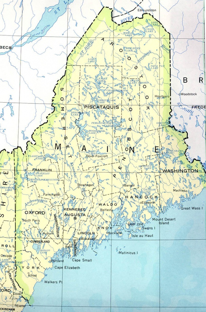 Maine Printable Map - Printable Road Map Of Maine
