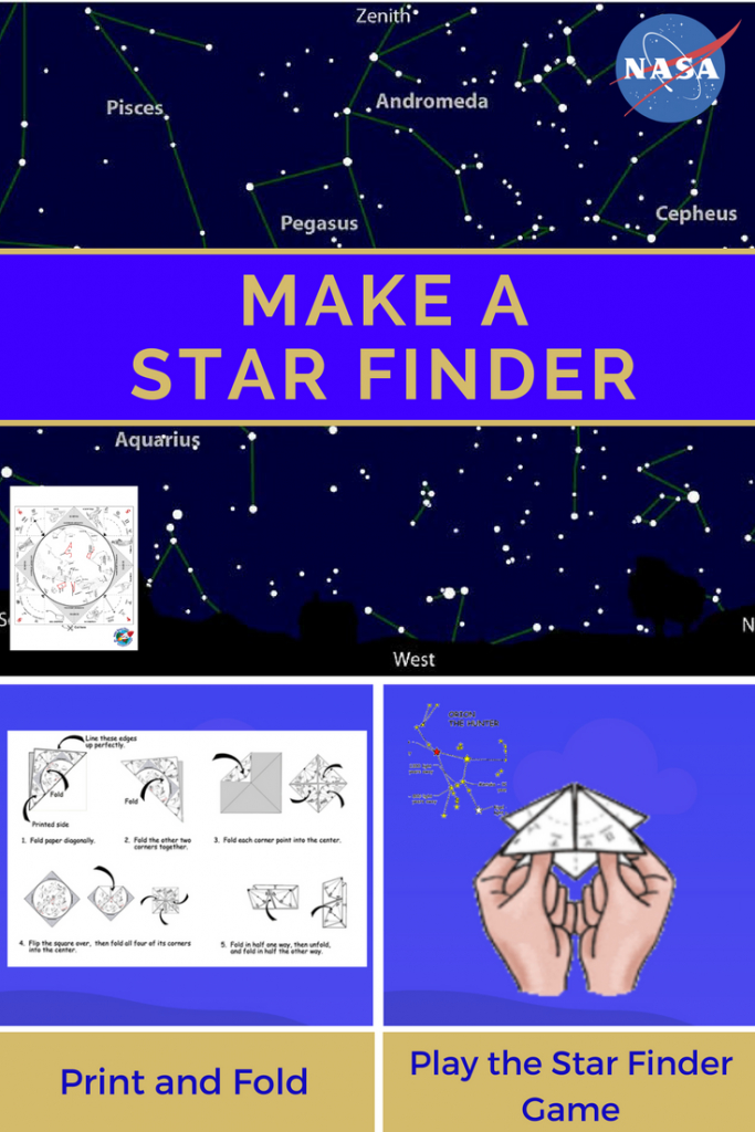 Make A Star Finder -- Fold A Printable Sky Map Like A Paper &amp;quot;fortune - Printable Star Map