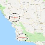 Map Central Coast Paso & Santa Barbara Regions   Crushed Grape   Santa Barbara California Map