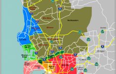 Map Defining Major Districts Of San Diego - City Map Of San Diego California