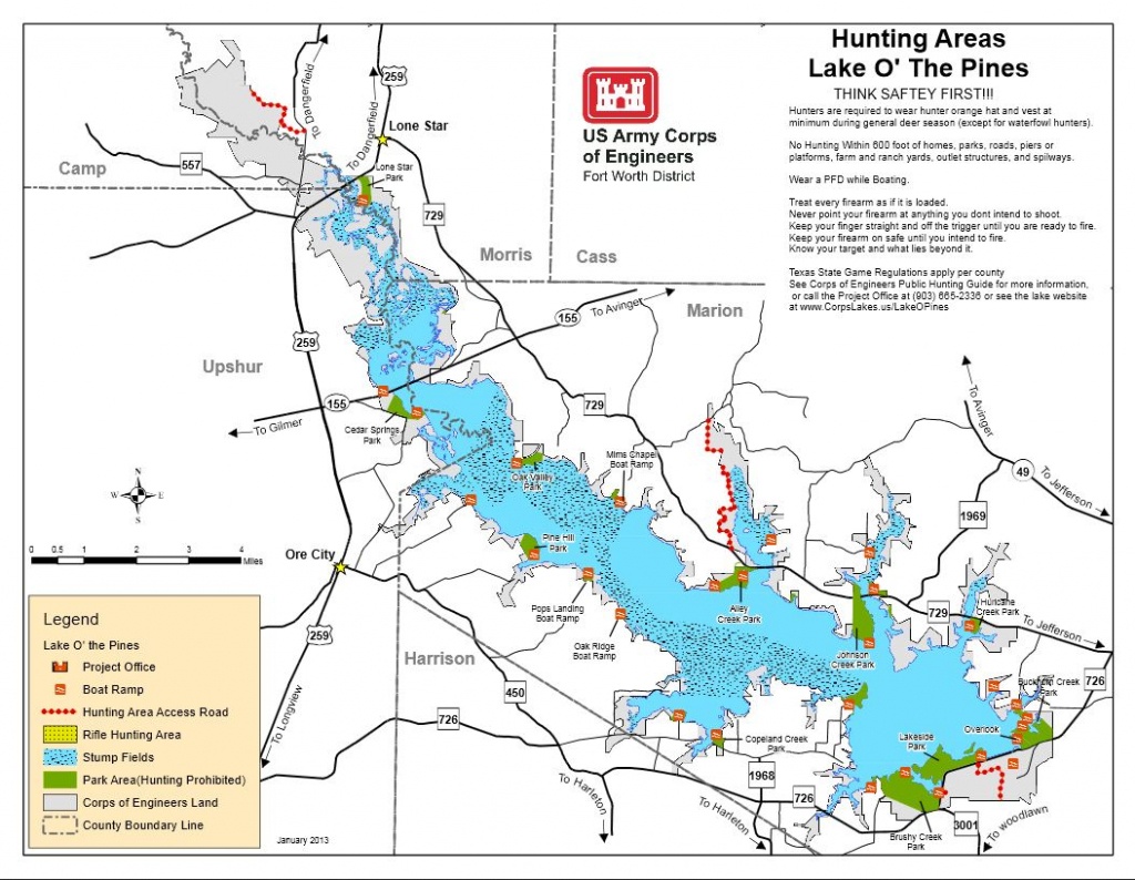 Map | Lake O&amp;#039; The Pines - Texas Fishing Hot Spots Maps