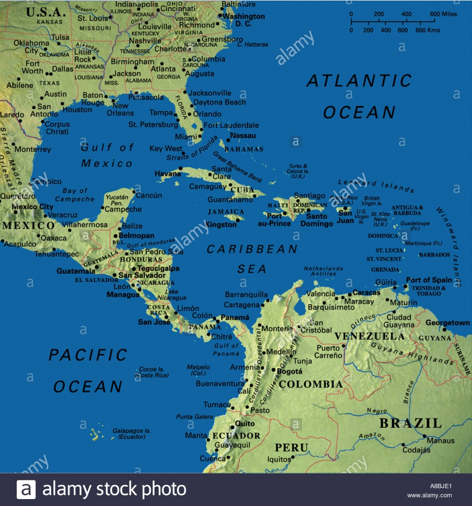 Map Maps Usa Florida Canada Mexico Caribbean Cuba South America - Mexico Florida Map