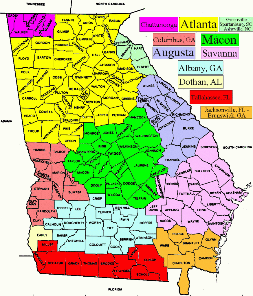 Map Of All Georgia Cities And Travel Information | Download Free Map - Printable Map Of Columbus Ga