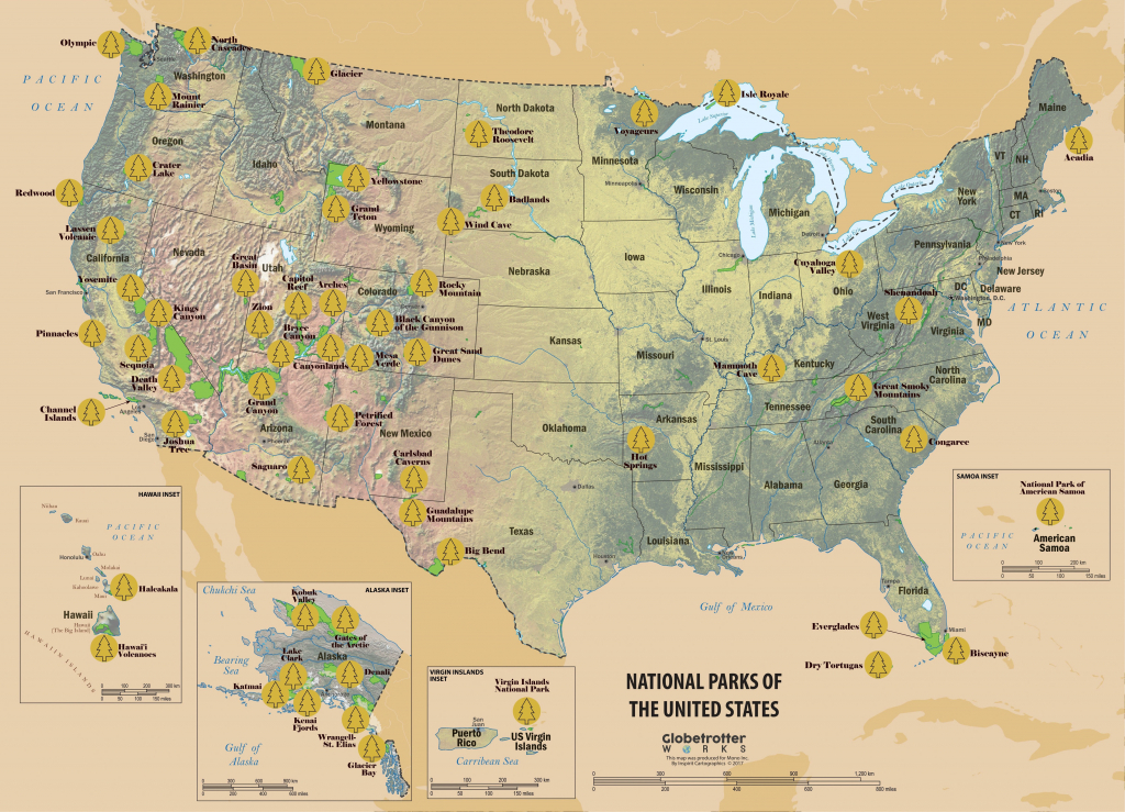 Map Of All Us National Parks National Parks Inspirational Beautiful - Printable Map Of National Parks