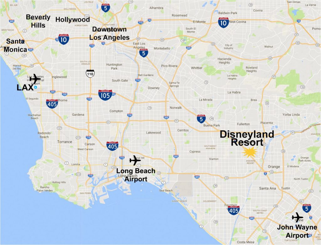 Map Of Anaheim California Area Maps Of The Disneyland Resort Anaheim