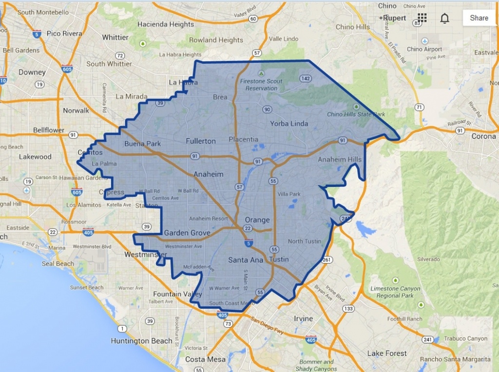 Map Of Anaheim California – Touran With Map Anaheim California - Map Of California Anaheim Area