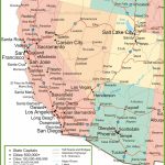 Map Of Arizona, California, Nevada And Utah   California Nevada Arizona Map