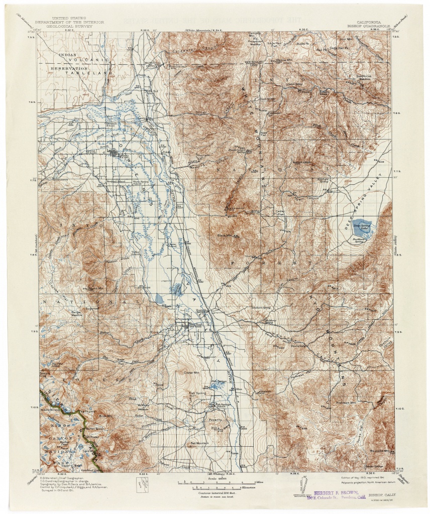 Map Of Bishop California Area And Travel Information | Download Free - Map Of Bishop California Area