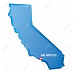 Map Of California And Los Angeles. Vector Illustration. Royalty Free   Los Angeles California Map