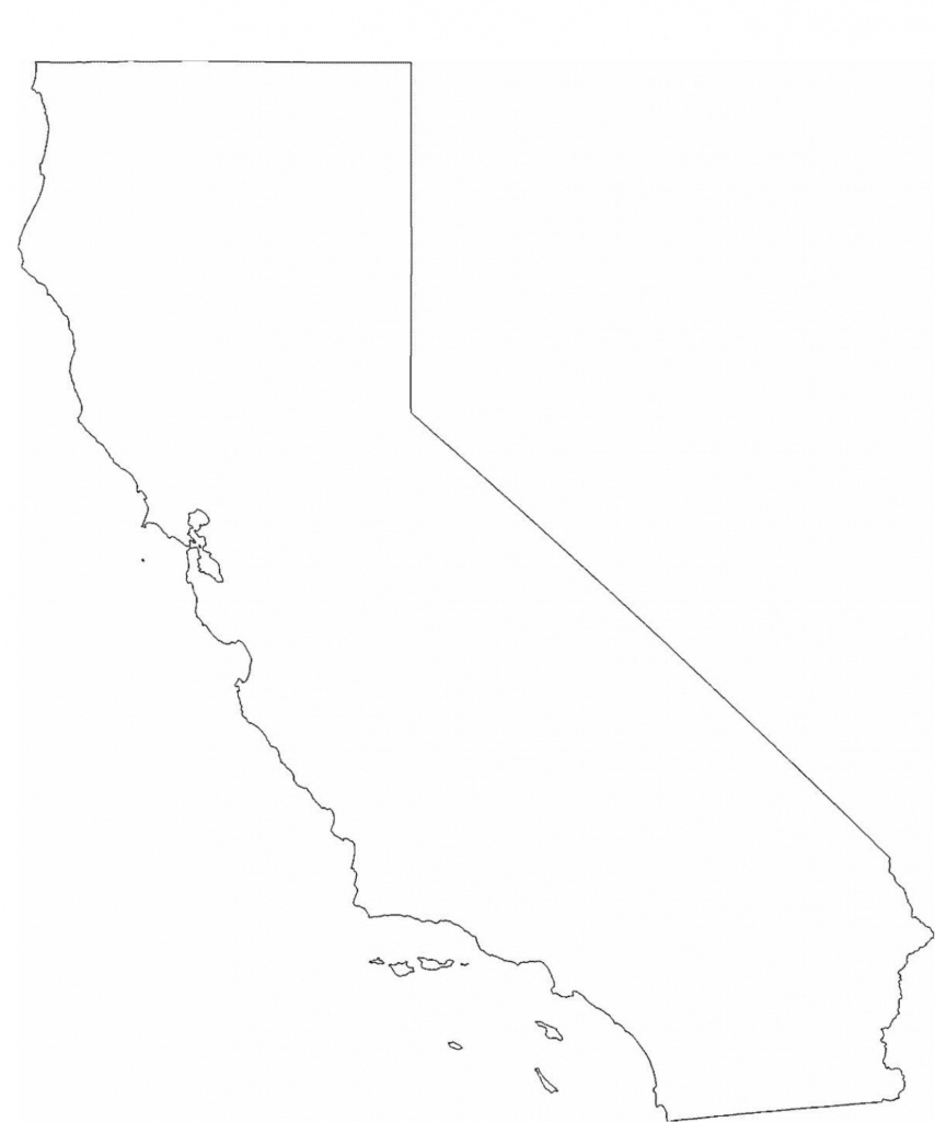 Map Of California Blank And Travel Information | Download Free Map - Blank Map Of California Printable