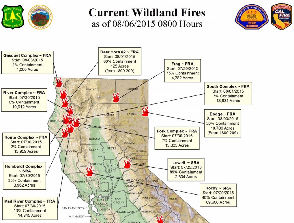 Map Of California Fires Currently Burning Compressportnederland