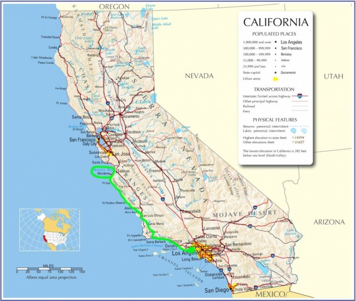 California Pacific Coast Highway Map