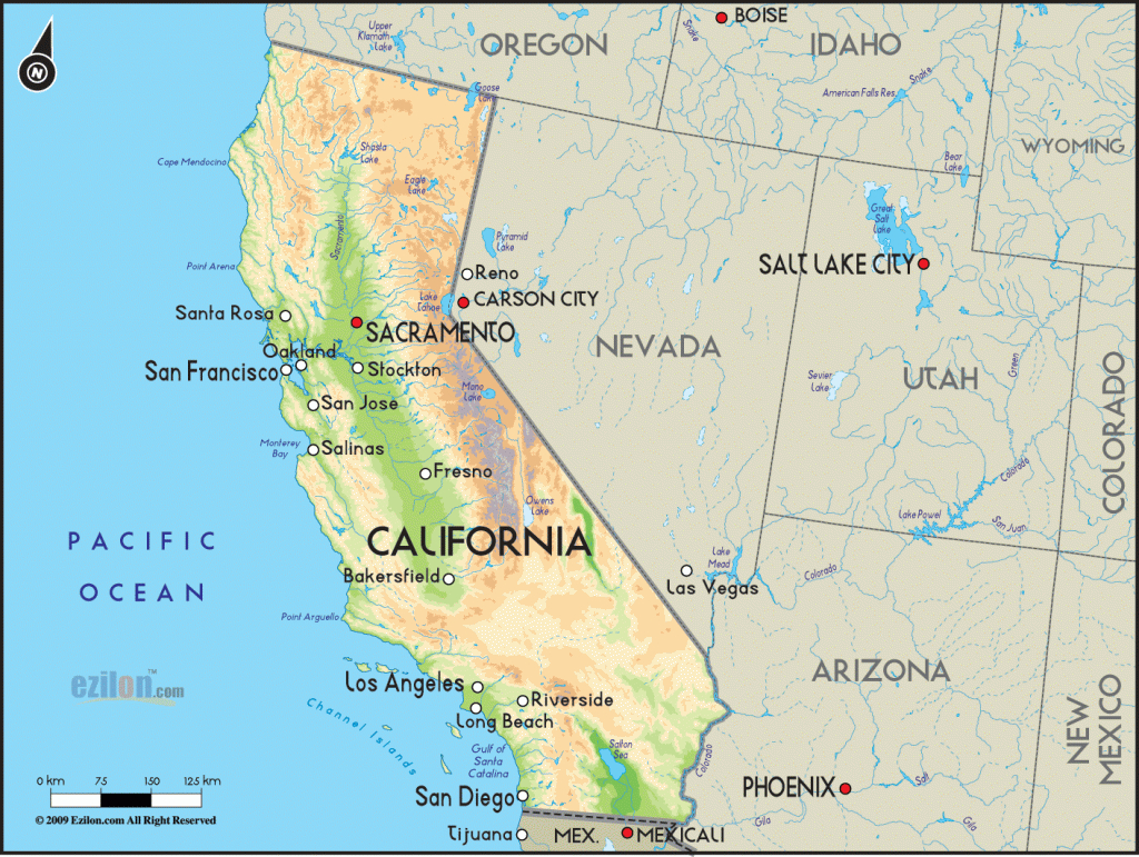 Map Of California - Road Trip Planner| Survivemag - Road Trip California Map