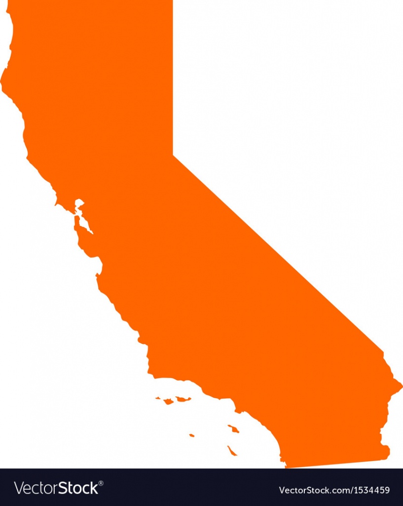 Map Of California Royalty Free Vector Image - Vectorstock - Picture Of California Map