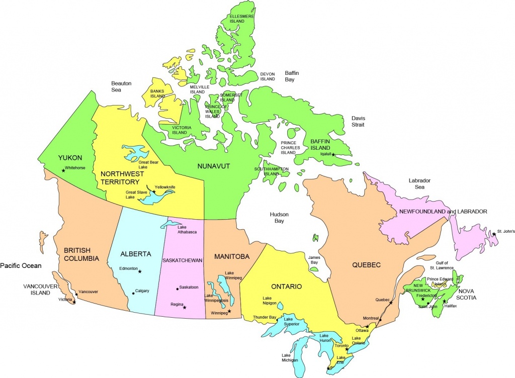 Map Of Canada Capitals Cloudbreakevents Co Uk In Maps Provinces And - Printable Blank Map Of Canada With Provinces And Capitals