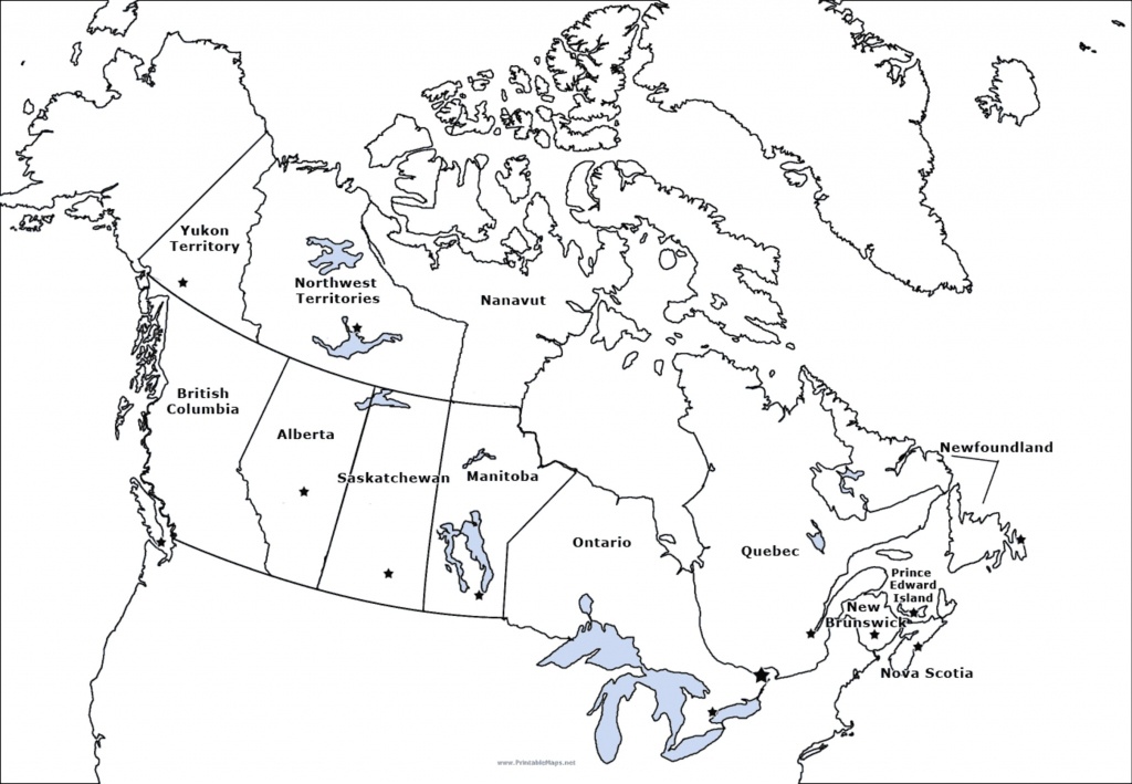 Map Of Canada With Capital Cities And Provinces Maps Update In At - Printable Map Of Canada With Cities