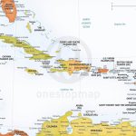 Map Of Caribbean Political High Detail   Printable Map Of The Caribbean